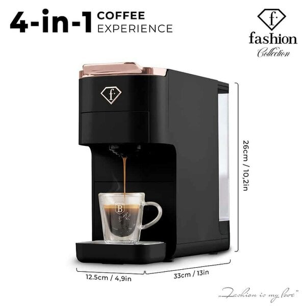 Berlinger Haus Capsule Coffee Maker 4 in 1 Black Rose Gold FTV0157 Fashion