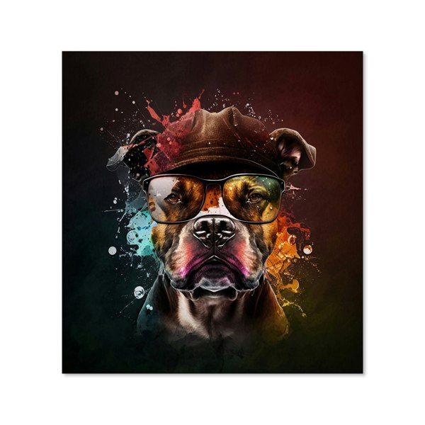 Warren Reed - Designer Staffy Bull Terrier Dog Splashart Kitchen Splashback