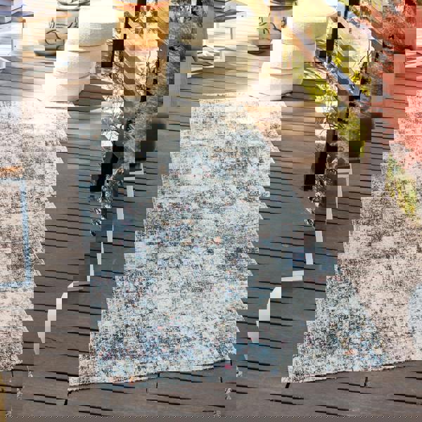 Livabliss Huntington Beach-Modern Cream Blue Red In- & Outdoor Rug