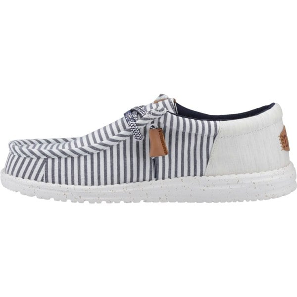 HEYDUDE Wally Funk Nu Prep Cotton Men's Princess Blue/Wood Ash Moccasins Shoes