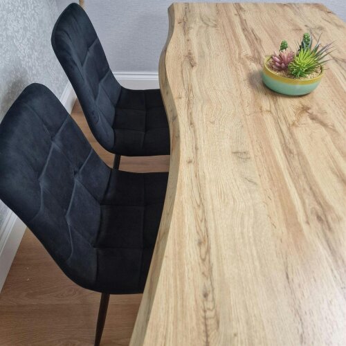 Kosy Koala Modern Dining Table Set With 2 Black Velvet Chairs And Bench Dining Room Furniture 140cm