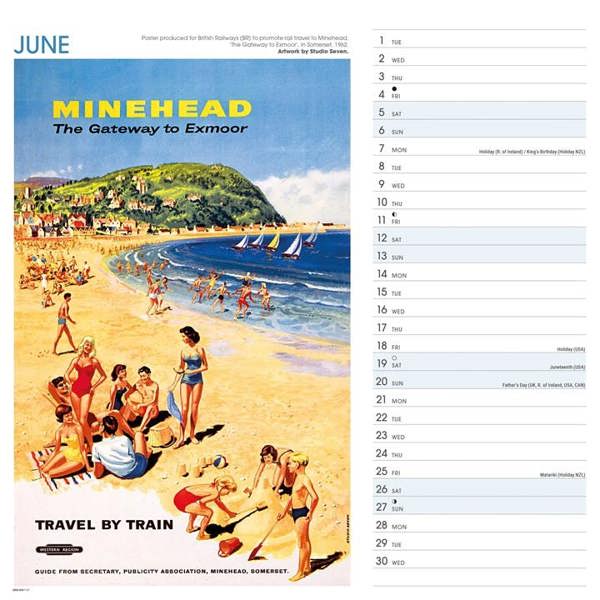 National Railway Museum, West Country Poster Art Calendar 2027, Wall Calendars, Month To View, Travel, Gift