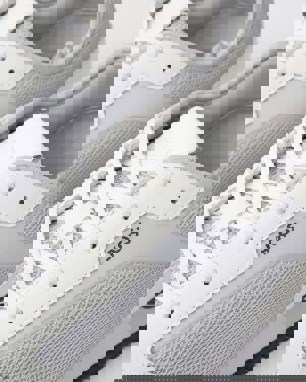 BOSS Orange Mens Parkour Runn Meth Trainers - Natural 104 detail