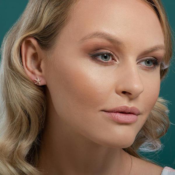 Rose Gold Starfish Stud Earrings - namana.london