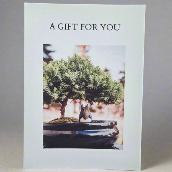 Yorkshire Bonsai Personalised Greeting Card "A Gift For You"