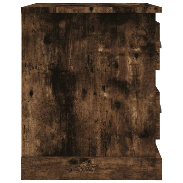 Berkfield Bedside Cabinet Smoked Oak 39x39x47.5 cm Engineered Wood