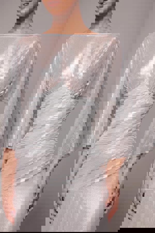 Gravity Defying Naked Maxi Dress - Silver DR5051