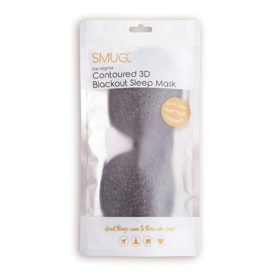 SMUG Contoured 3D Blackout Sleep Mask - Dark Grey Marl