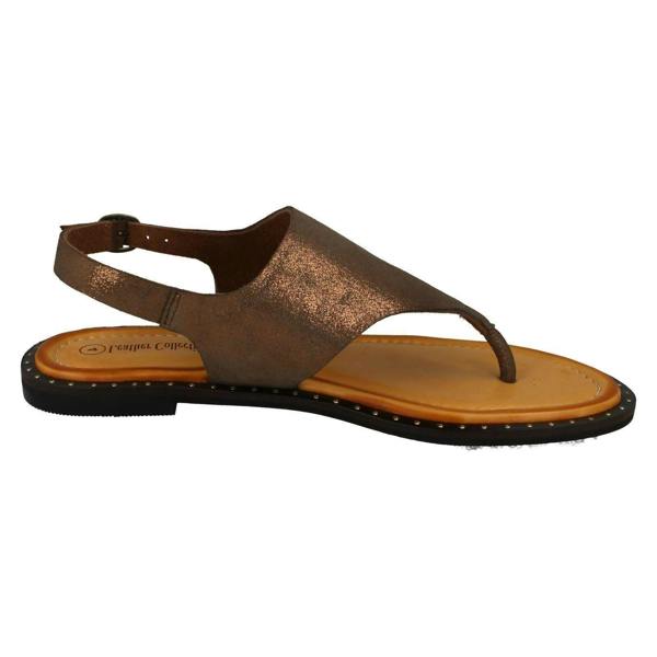 Leather Collection Ladies Leather Collection Toepost Sandals F00201