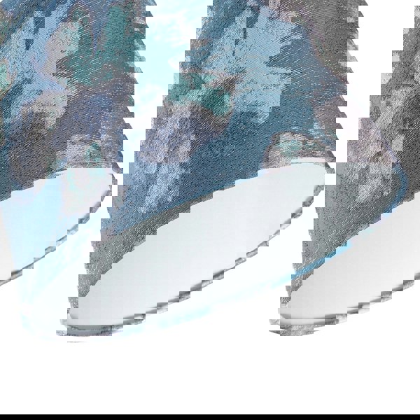 Duck Egg and Blue Floral Drum Lamp Shade with Cotton Inner Lining Image 3