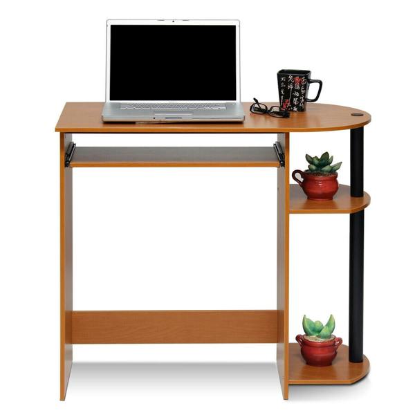 WALPLUS BK Easy Assembly Computer Desk, Light Cherry Crafted for Practical Use and Stylish Living Spaces | 14098R1LC