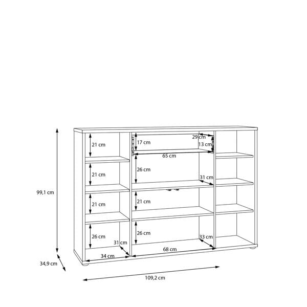 Furniture To Go Alice Springs Sideboard with 4 Doors Push-to-Open & 1 Centralised Drawer Push-to-Open in Sand