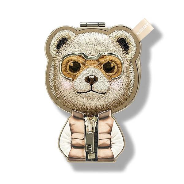 Nimmy Friends Nimmy Cool & Cute 2.0 Brown Bear Embroidery Magnetic Stand with MagSafe Brown - N-KM-BSZJ-11-B