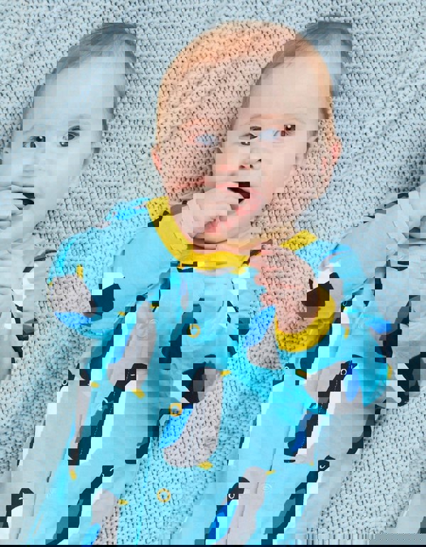 Organic Penguin Print Baby Gift Set - Toby Tiger UK Retail