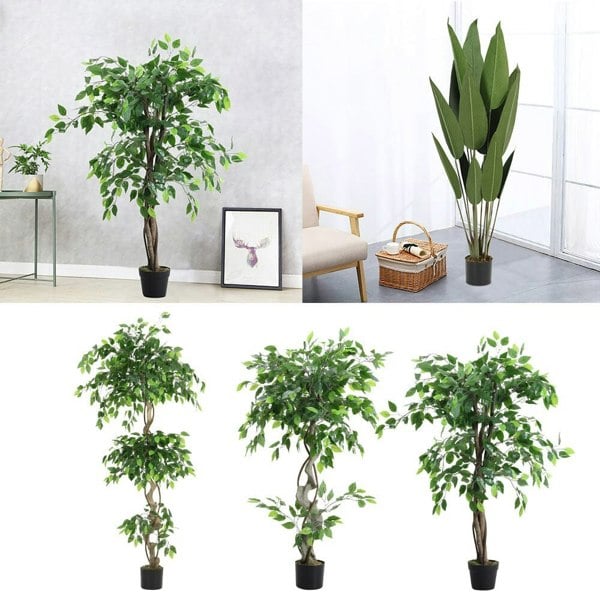 Artificial Tropical Monstera Tree Faux Plant in Pot Living and Home 