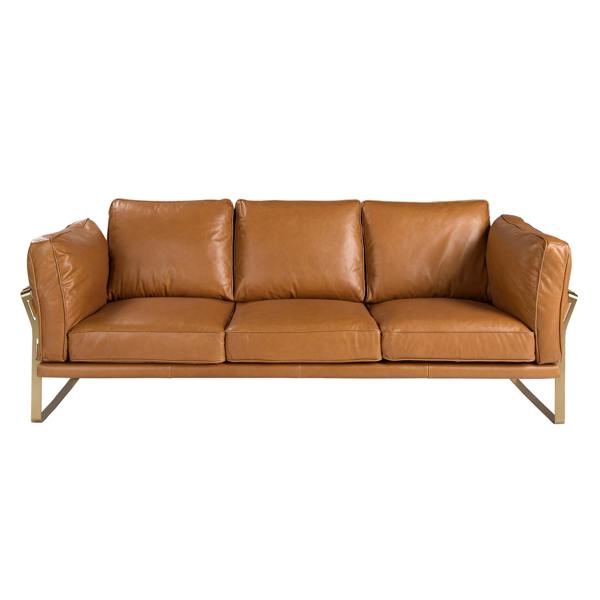Angel Cerdá Camel leather sofa 6229/6230