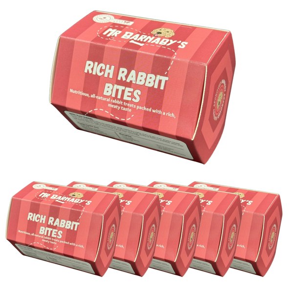 Mr Barnaby's Rich Rabbit Bites Dog Treats (Pack of 6)