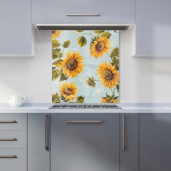 Warren Reed - Designer Summer Sunflowers Kitchen Splashback