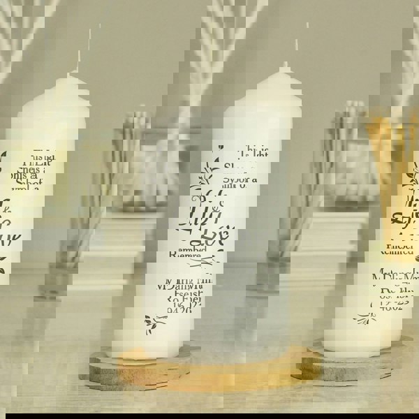 Personalised Memento Company Personalised Life & Love Pillar Candle