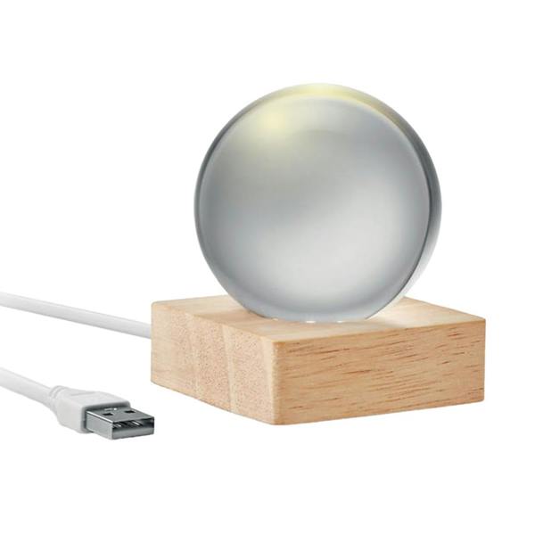 MidOcean LED Glass Desk Lamp - Wood - 