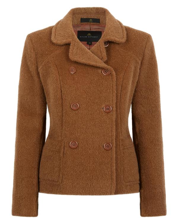 Myles Anthony Butterscotch Reefer Style Wool Mohair Jacket