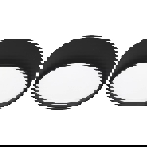 Milagro Gea Black LED Ceiling Lamp A Stylish Contemporary 39CM 36W Light With Remote Control And Low Energy Light Source