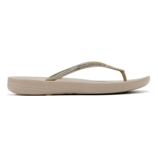 FitFlop IqusHion Ombre Sparkle Women's Taupe/Pewter Flip Flops