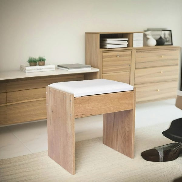 Rafaelo Mobilia 4 Drawer Dressing Table With Mirror And Stool