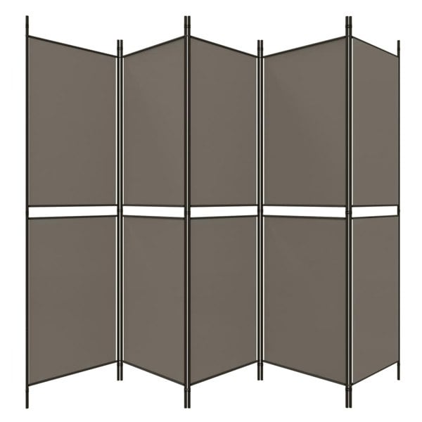 Berkfield 5-Panel Room Divider Anthracite 250x180 cm Fabric