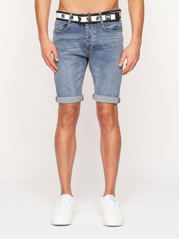 Crosshatch Reestier Denim Shorts Light Wash