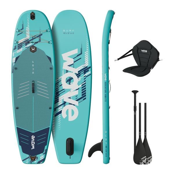 Wave Surf Kids 3.0 SUP | Inflatable Stand-Up Paddleboard | Kids SUP Package | 8.6ft