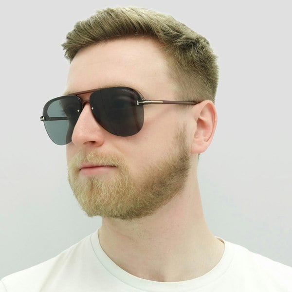 Tom Ford Sunglasses Terry 02 FT1004 45A Shiny Light Brown Smoke