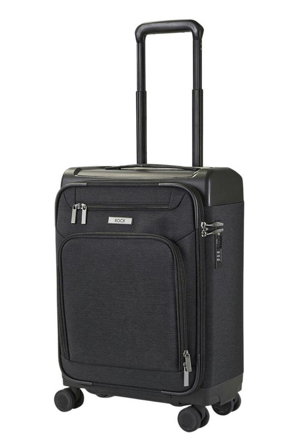 Rock Luggage Lightweight Soft Suitcase 4 Wheel Luggage Travel Trolley Cases Cabin Bags