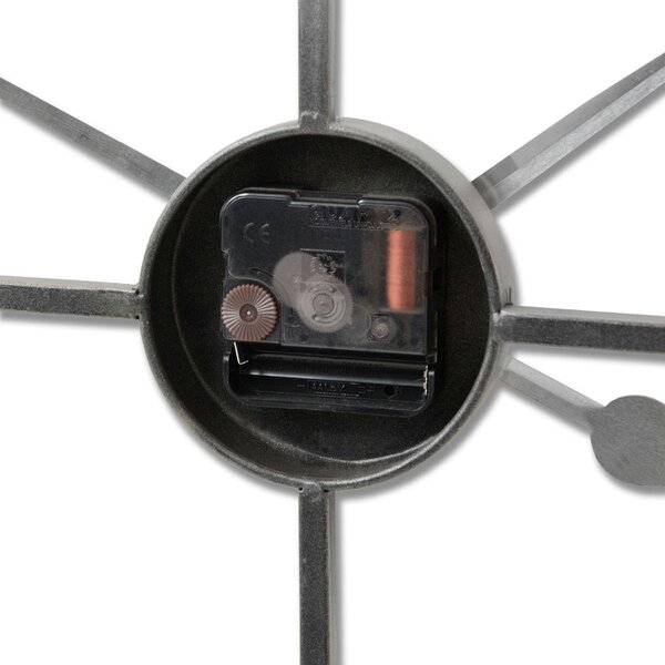 Wyld Haus Large Industrial Silver Open Frame Wall Clock