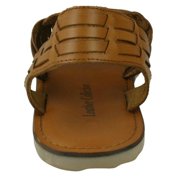 Leather Collection Mens Leather Collection Slingback Sandals A0061