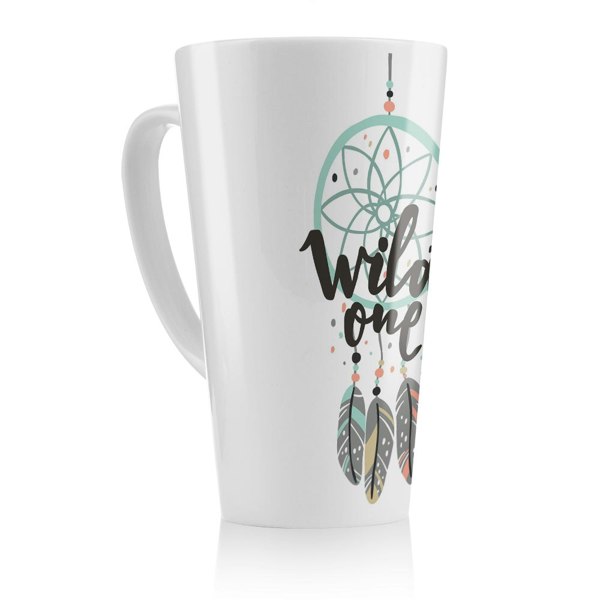Benjamin Tate Design Cute Print In Boho Style Latte Mug