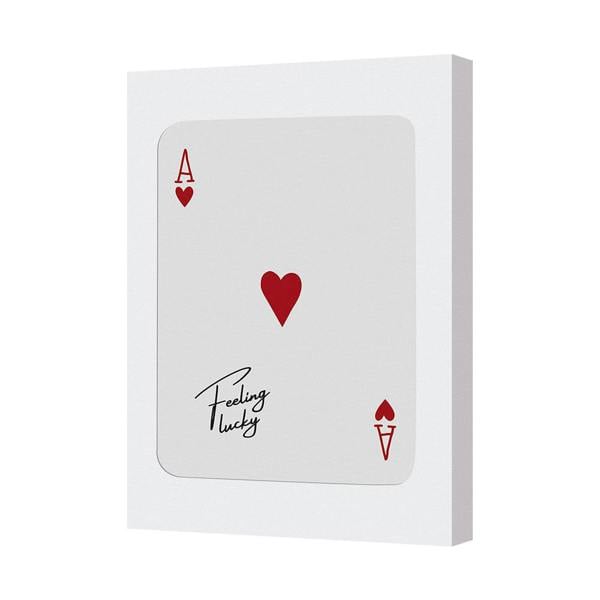 Benjamin Tate Design Feeling Lucky Ace Of Hearts Canvas Wall Art Print Handmade In UK