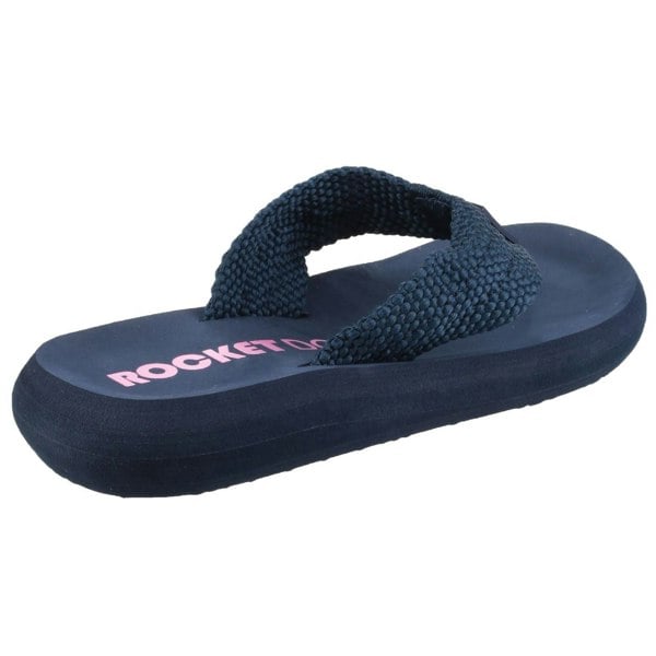 Rocket Dog model Sunset Webbing Flip Flop Female in Navy