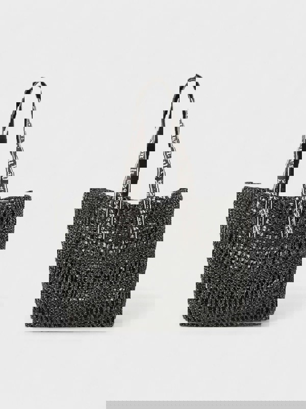 Palm Angels Raffia Tote Bag Black - Supplied FashionPalm Angels
