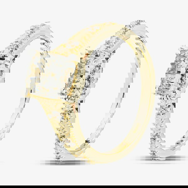 T. H. Baker 14ct Yellow Gold Certified 2.10ct Cushion Cut Lab Grown Diamond Ring LGR47672-210