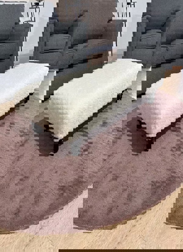 ISTOOLS Cuddle Fabric Off-White Footstool – Comfortable, Stylish, and Multi-Purpose