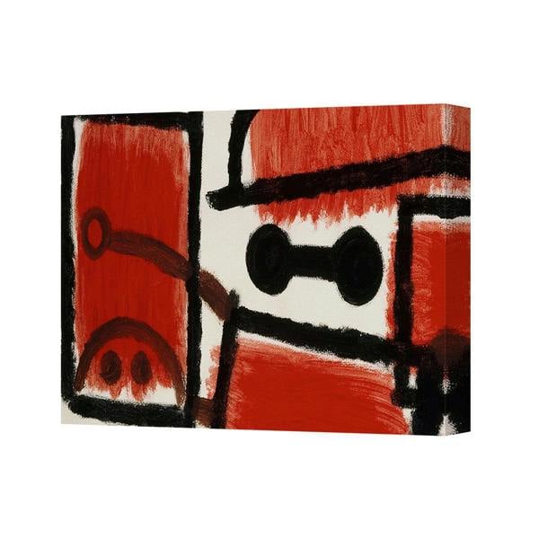 Benjamin Tate Design Bold Abstract Red And Black Canvas Wall Art Painting