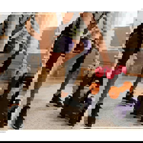 Gr8 Home 9kg Hex Dumbbell Set with Storage Stand