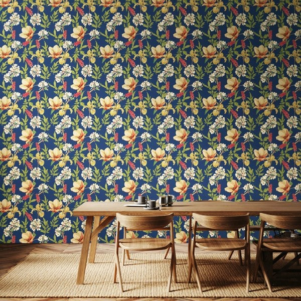 Hoopla Walls Orchid Bloom - Ginger & Ink 10m Wallpaper