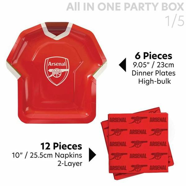 Arsenal FC All in One Party Box Set, Kitchen Accessories, Sports, Gift