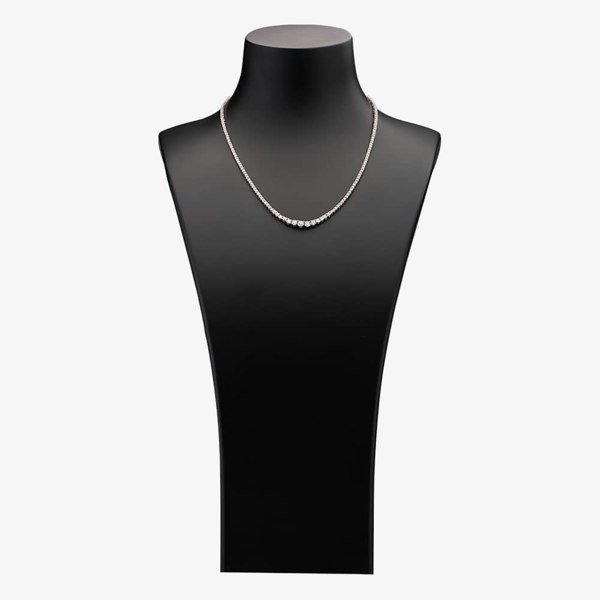 T. H. Baker 18ct White Gold 5.00ct Diamond Graduating Necklace TH0134810
