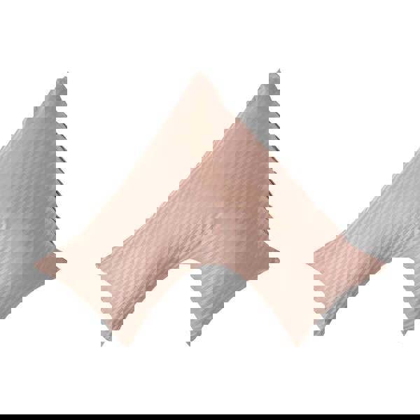 HOMESCAPES Silky 330 TC Egyptian Cotton Satin Stripe V Shaped Pillowcase