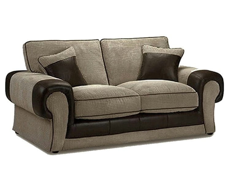 Portland Mixed Fabric Cord 3 Seater