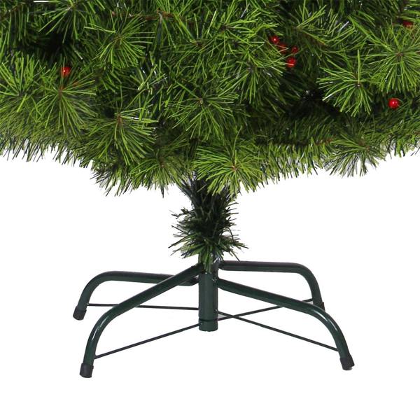 5ft, 6ft and 7ft Green Artificial Christmas Trees with Metal Stand and Easy Assembly image 2