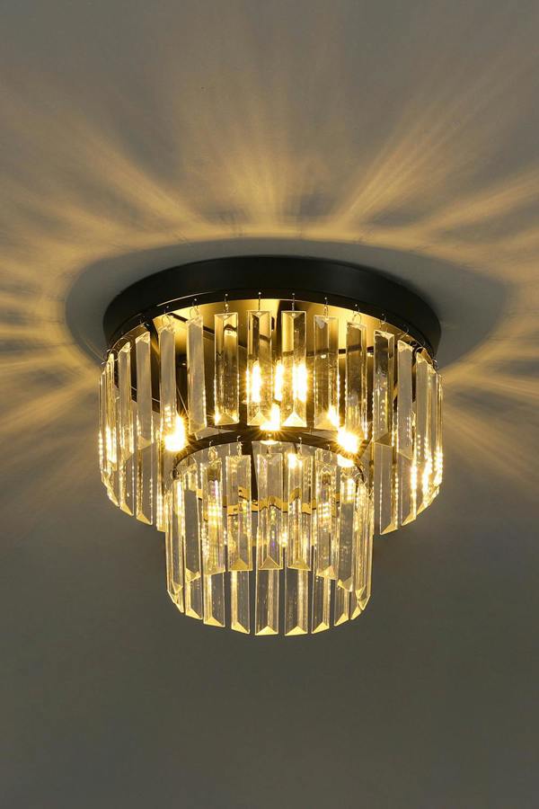 Living and Home Crystal Mount Ceiling Light